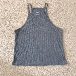 Aeropostale Gray Halter Ribbed Tank Top Size XS